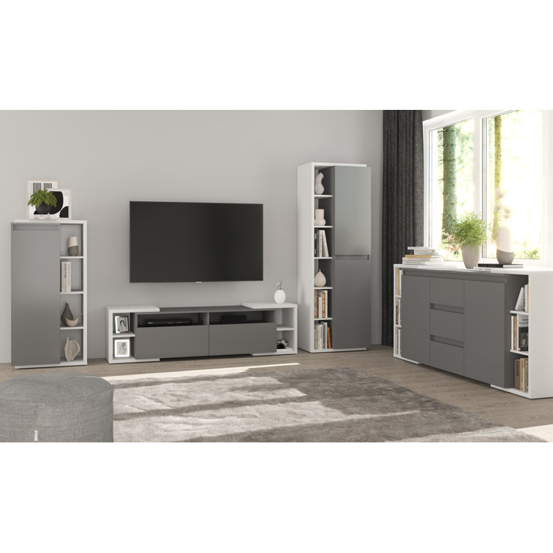Myquan 195.6cm W 3 - Drawer Chest of Drawers