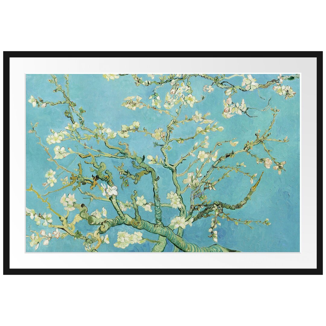 Gerahmter Kunstdruck Almond Tree Branches von Vincent Van Gogh