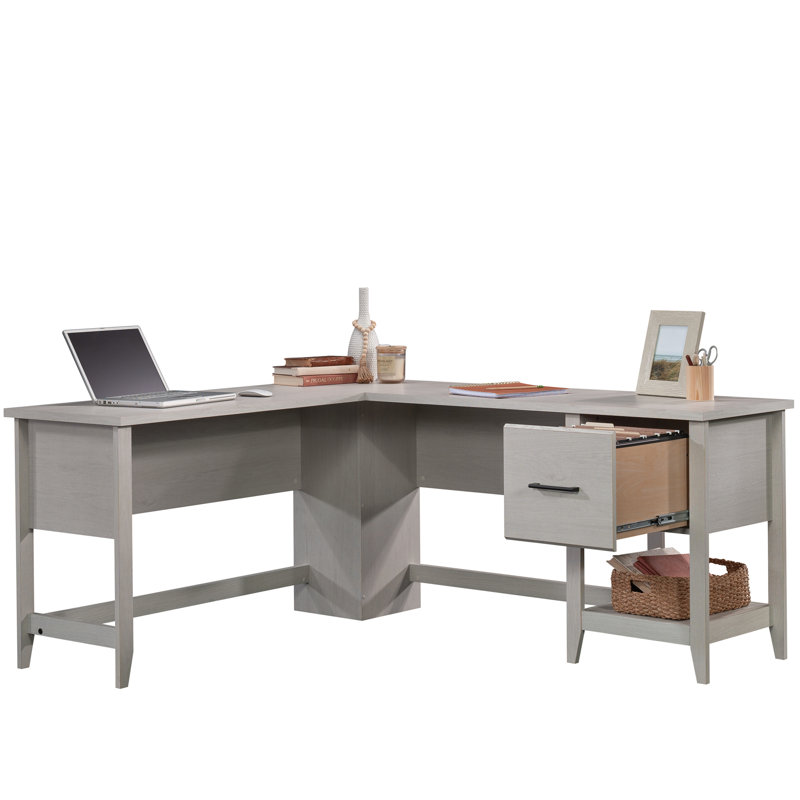Bureau en L, bureau d'écriture, bureau d'ordinateur avec tiroir classeur