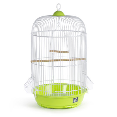 Ciani 26 in. Plastic Dome Top Hanging Bird Cage with Wheels with Stand with Perch with Tray