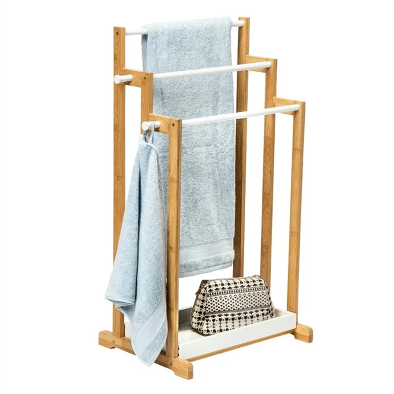 Porte-serviettes autoportant en bois