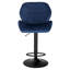 Dequavious Swivel Upholstered and Velvet Adjustable Height Bar Stool with Steel Frame-1125359100-1219809669