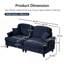 Canapé Mid-Century à 2 places avec volants amovibles et jupes plissées pour deux styles et configurations multiples-130060023