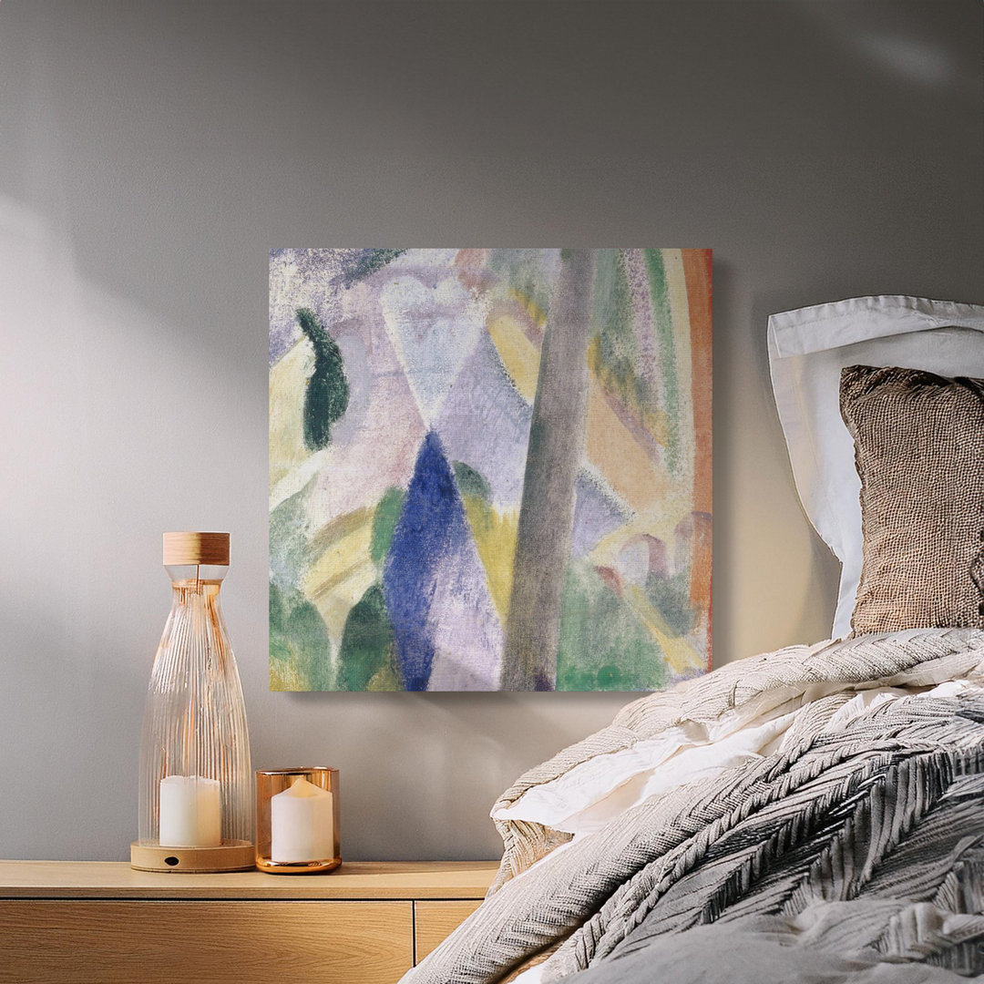Muted Rainbow Abstract Landscape Wall Art