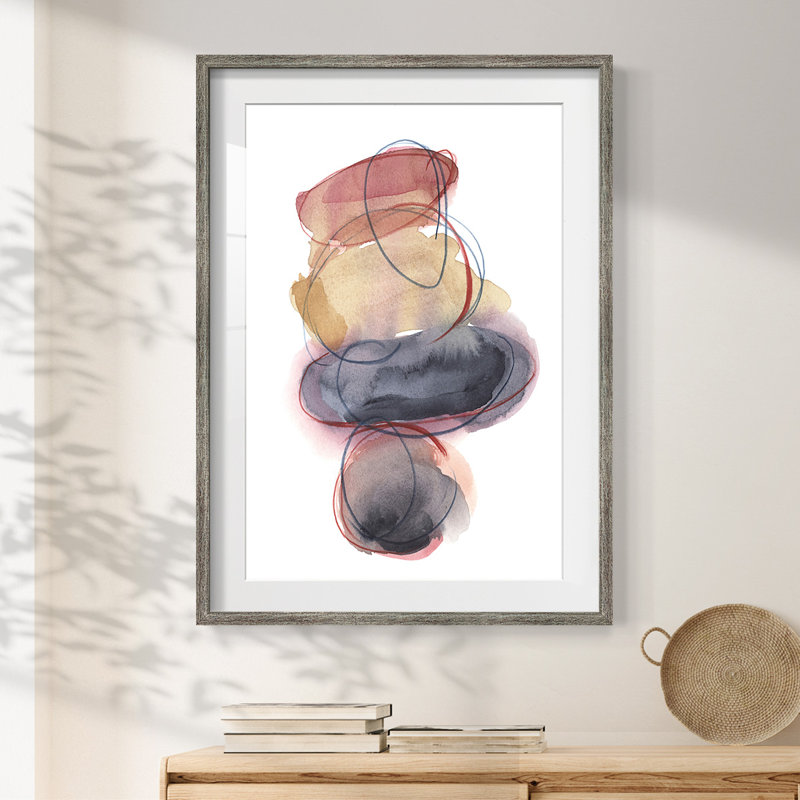 «Balancing Act I», reproduction encadrée, Vieilli, H 25,5 po x l 17,5 po