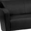 Causeuse en cuir noir-118913848