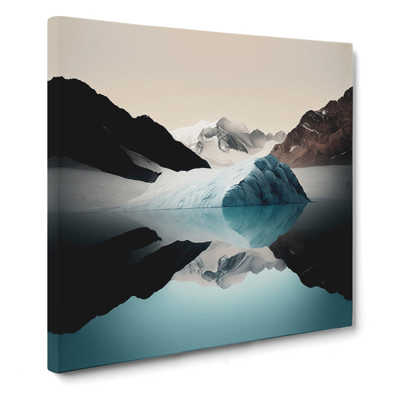 Glacier Minimalism - No Frame Print, 35cm H x 35cm W x 3cm D