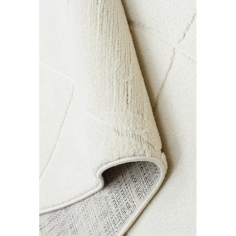 Premium Hall Carpet, White, 31.5 x 59.1 inches | 100% Micropolyester, 2.3 lbs/sq ft | Machine Woven, 192,000 Thread Points | Easy to Clean with Vacuum & Spot Remover, Perfect for Modern Entryways & Living Spaces