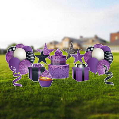 Weather Resistant Plastic Staked Birthday Garden Stake