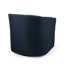 Fauteuil club pivotant bleu tendance - hauteur de bras de 25,60 po, conception élégante, housse 100% lin