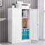 Armoire de rangement pliante en métal blanc