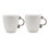 Geometrica Silver Rim Bone China Coffee Mug