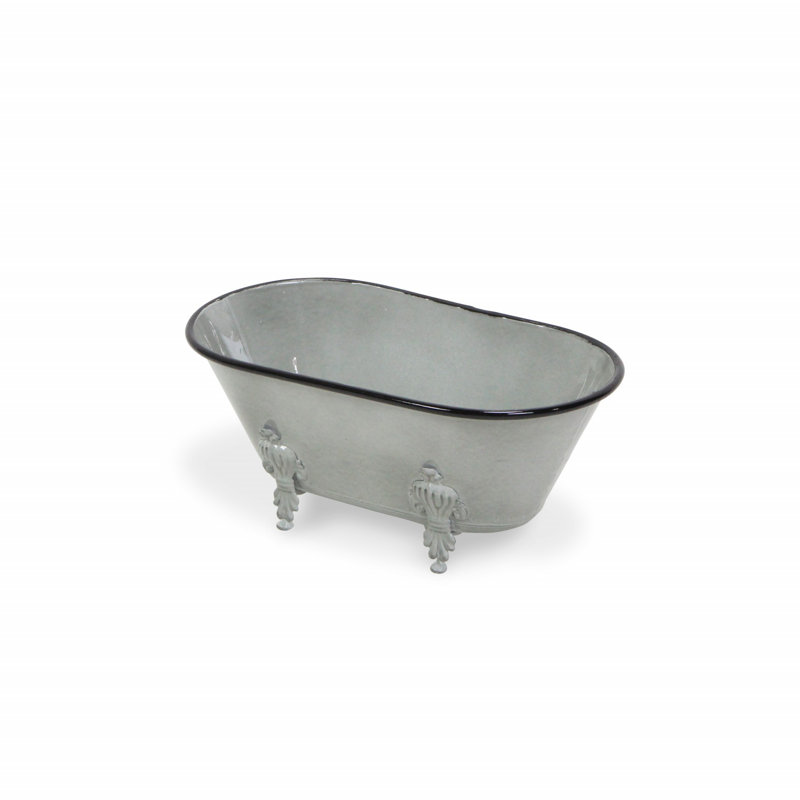 Sculpture décorative blanche, Gris, H 5 po x l 12 po x P 6,5 po