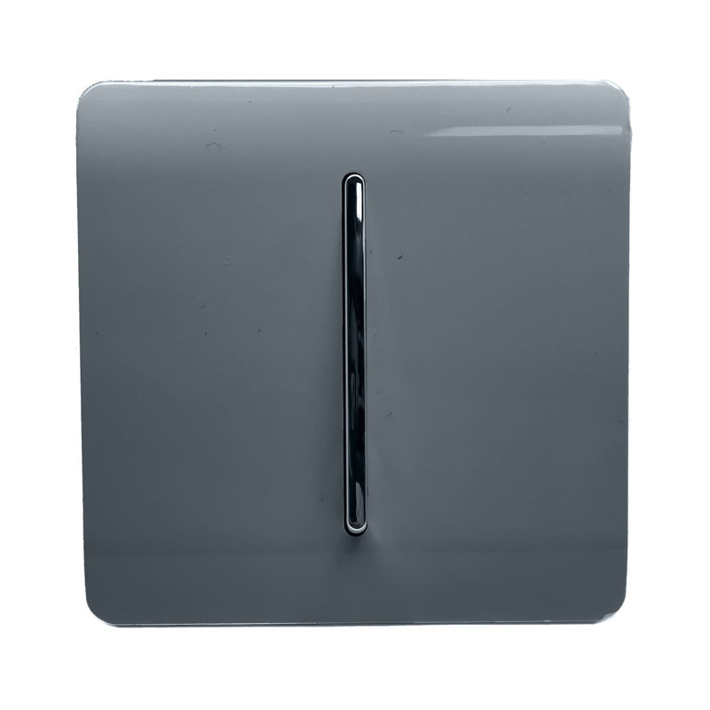 Trendi Switch 1 Gang Intermediate Rocker Light Switch, Warm Grey