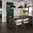 Retro Nut-Brown Rectangular Solid Wood Dining Table-1443544463