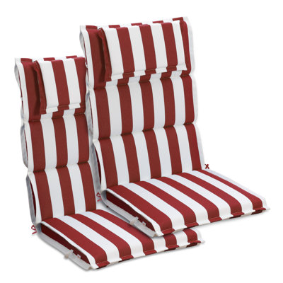  High Back Patio Chair Cushions Set of 2, 47 x 21 x 2.4 Inch