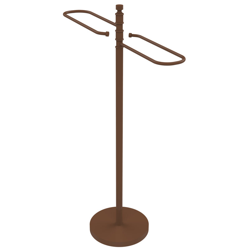 Porte-serviettes sur pied contemporain, Bronze antique