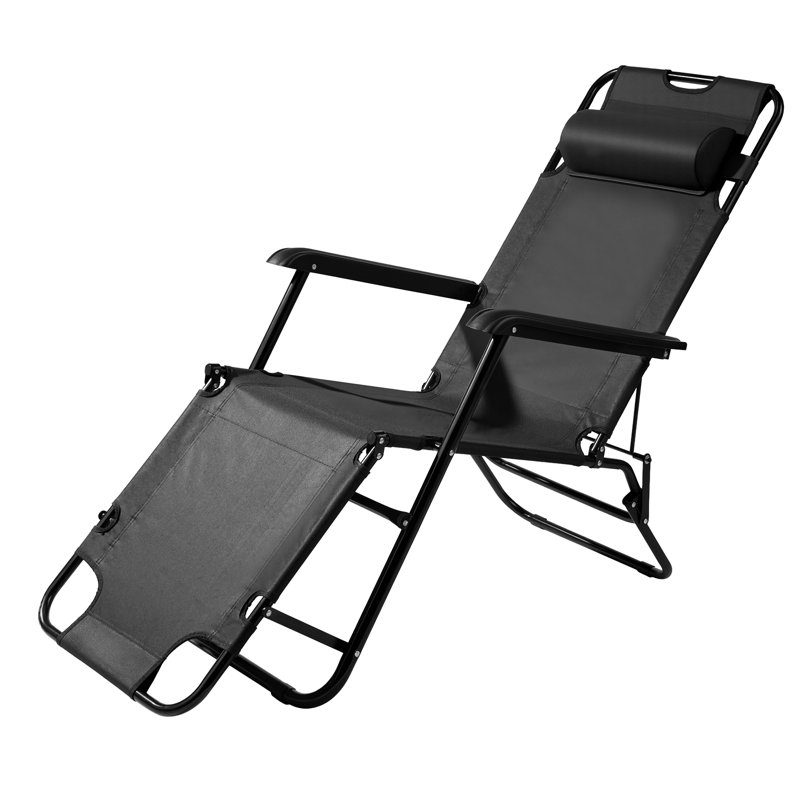 Extendable Folding Recliner – Dual-purpose Chair (37.4"×4.33"×23.62" Folded Size), Patio/balcony/camping/indoor Use Must-have