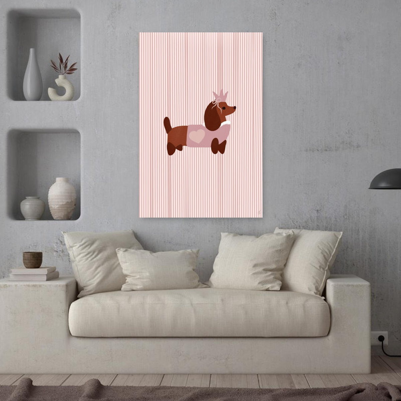 Art contemporain chien contemporain, H 36 po x l 24 po