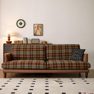 Retro Fabric Washable Straight Sofa