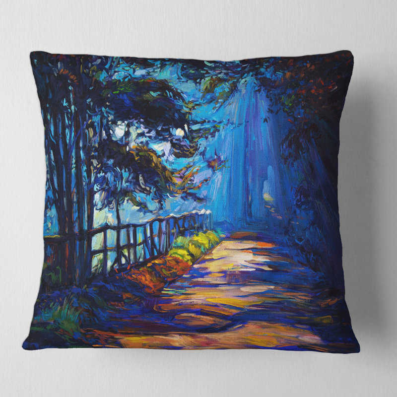 Housse et insert de coussin carré Shadows in the Af après-midi sur Park Road, 16" x 16"