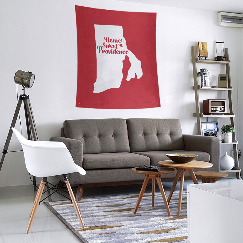 Tapisserie murale Providence Rhode Island, H 27,5 po x l 37,5 po, Rouge