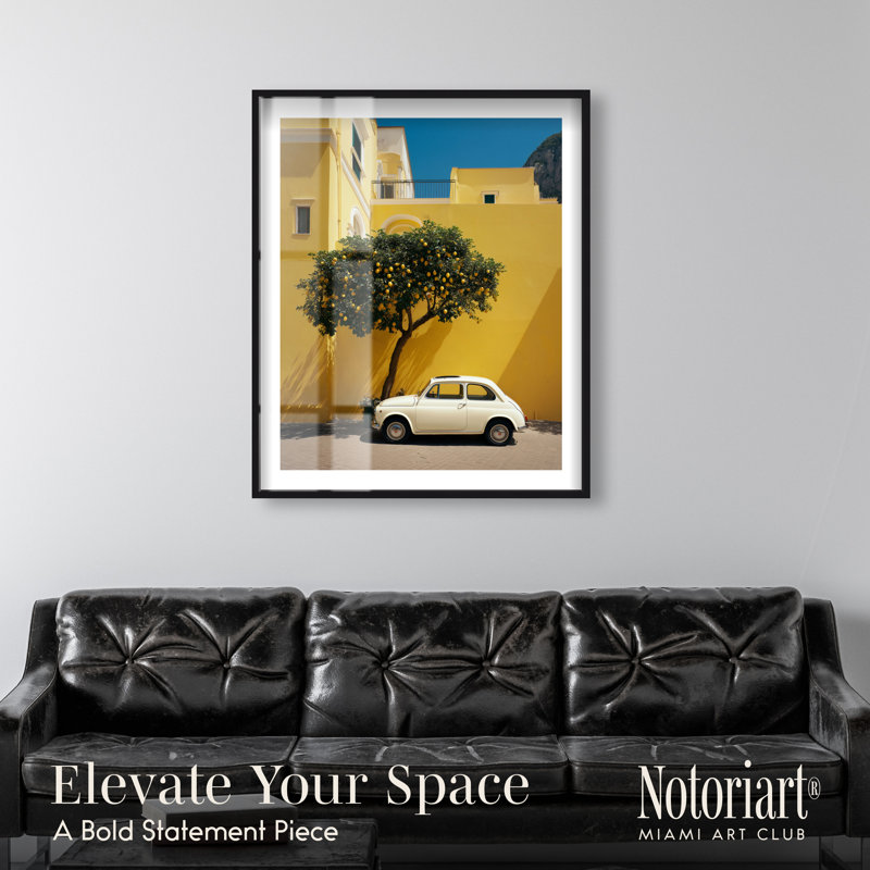 Décoration murale bord de mer Lemon Drive Shadowbox par Notoriart, cadre noir, H 46 po x l 37 po, H 46 po x l 37 po