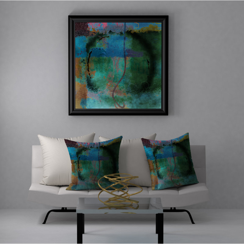 Brief Abstract Reversible Throw Pillow, 20" x 20"