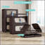 Armoire de rangement pliante rétro brune de 20 pouces de large avec 4 niveaux, bacs pliables, porte magnétique et roulettes pour une mobilité facile