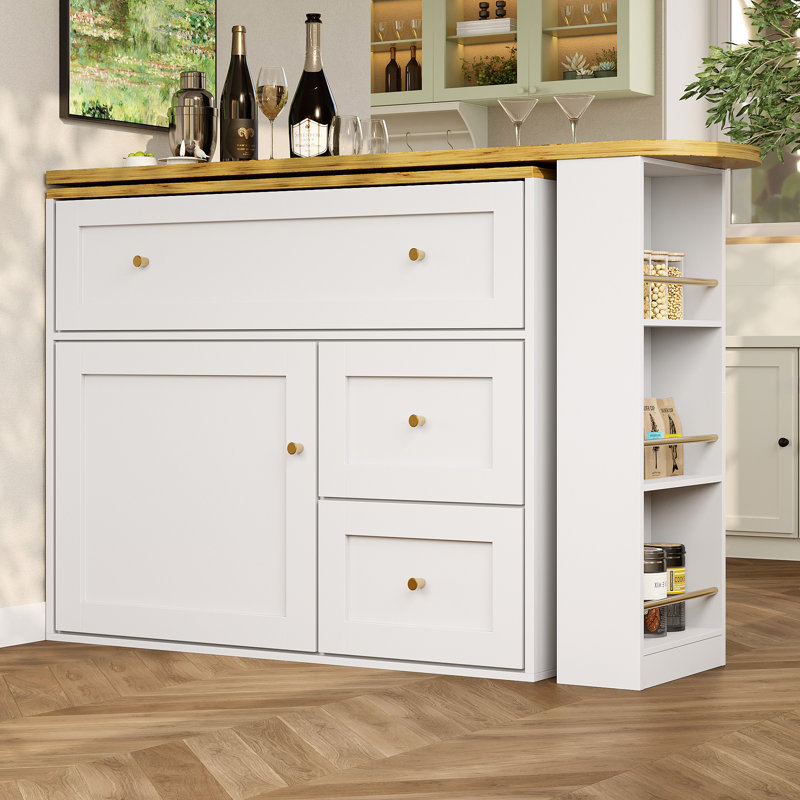 39cm Home Bar, White