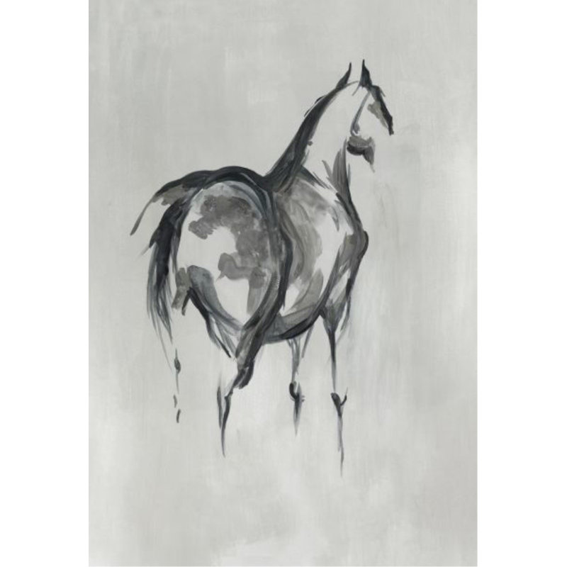 Gray Stallion II Print by Jacob Lincoln, Outdoor, 68" H x 47" W