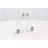 Cole And Grey Glass Stacked Squares Decorative Bookends With Silver Orbs
