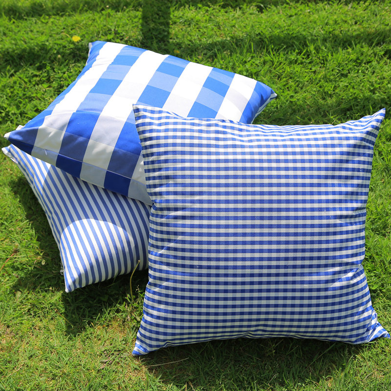 Ensemble de housse de coussin intérieur / extérieur 100% carré 3 pièces Djenkely