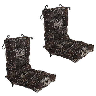 Tapestry Tufted Seat/Back Chair Cushions (Set Of 2)