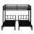 Metal Triple Bunk Bed With Safety Guardrails