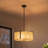 4-light Natural Alabaster Drum Chandelier-970318271