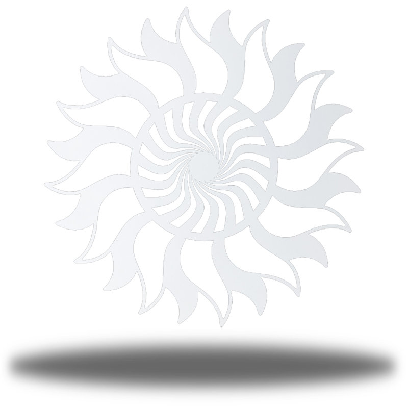 Décoration solaire Eutimio, H 12 po x l 12 po x P 0,01 po, Blanc
