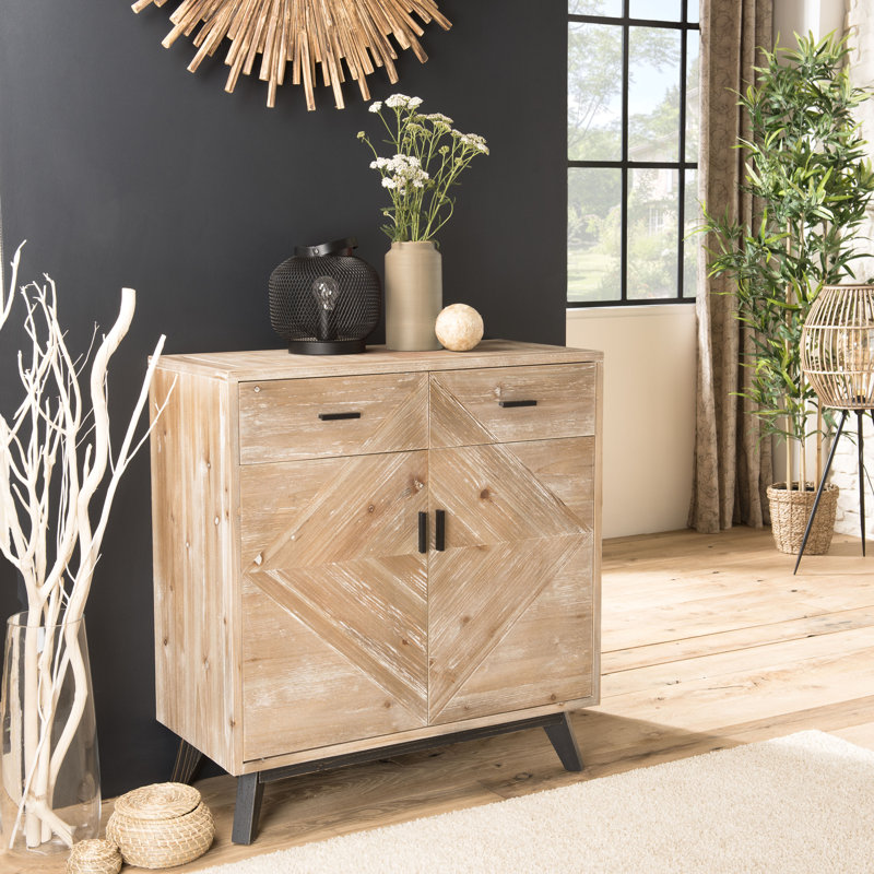 Cassity Recycled Wood Fir Tree Scandinavian Sideboard