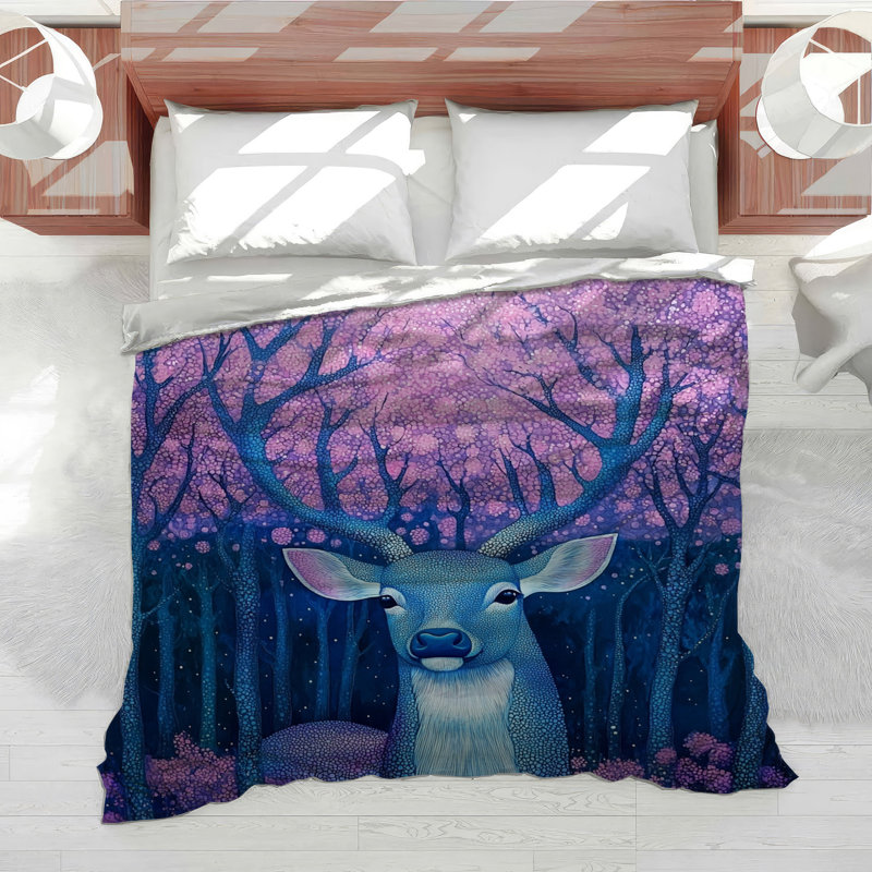 Deer Bedding Animal Comforter Rustic, Queen Comforter