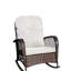 Chaise berçante d'extérieur à large siège avec structure