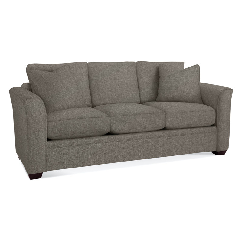 Bridgeport 85'' Upholstered Sofa, Java Finish, Gray Sugar Performance; 0863-84