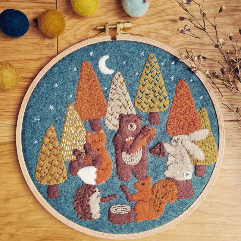 Ensemble de feutre Woodland Melody Applique APPMEL1O