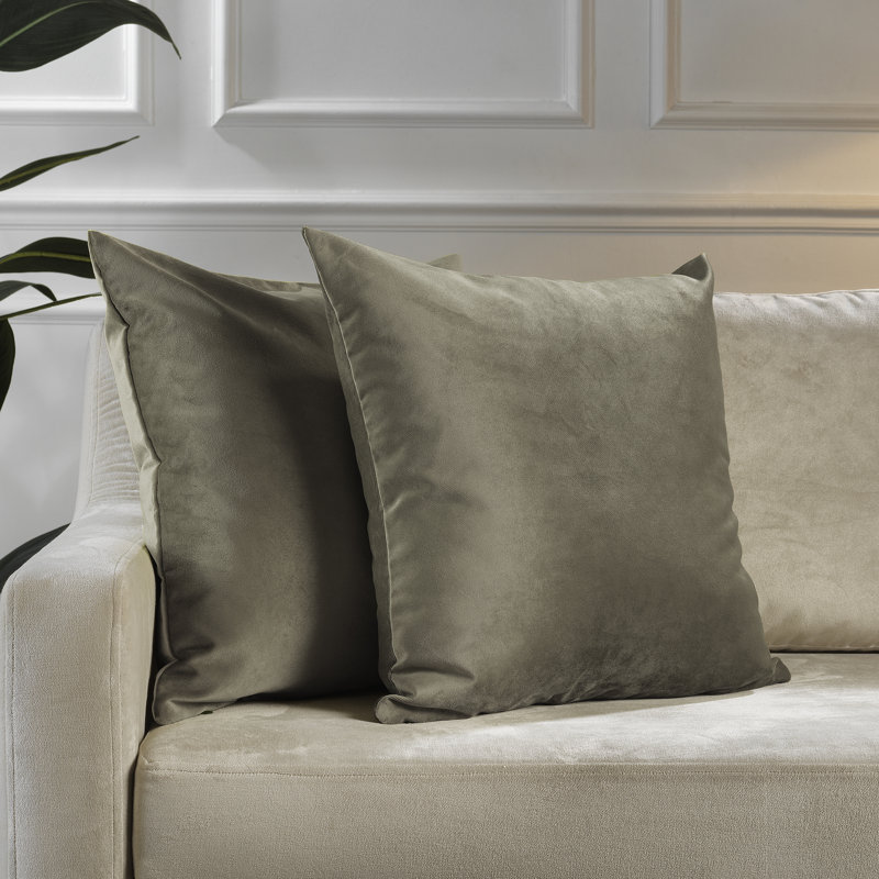 Matte Velvet Pillow Cover, 26" x 26", 28 Khaki Green