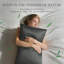 Taie d'oreiller rafraîchissante pour dormeurs chauds et sueurs nocturnes, ensemble de 2 taies d'oreiller 100% rayonne pour grand lit, taies d'oreiller enveloppantes et soyeuses, grises, 20 po x 30 po-131435573