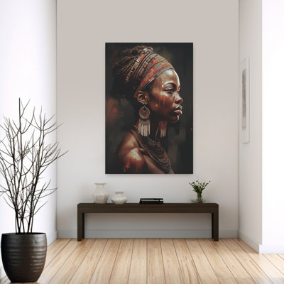 «Tribal Woman», art mural contemporain abstrait