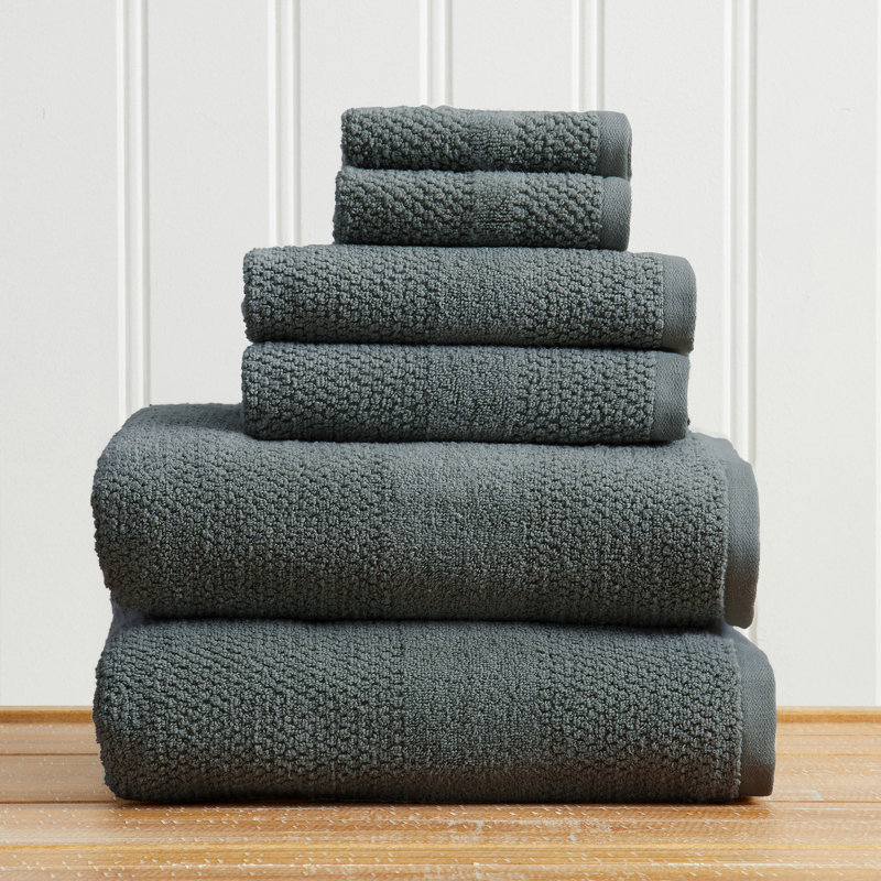 Ensemble de serviettes de bain 100% coton, Ensemble 6 pièces, Bleu minuit