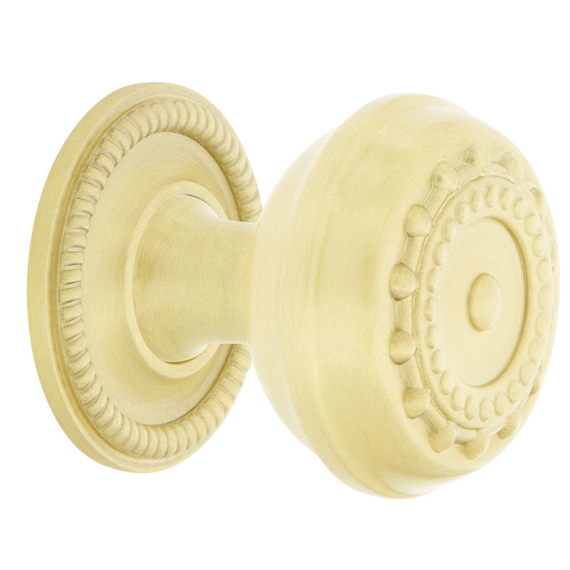 Meadows 1 3/8" Diameter Round Knob, Satin Brass