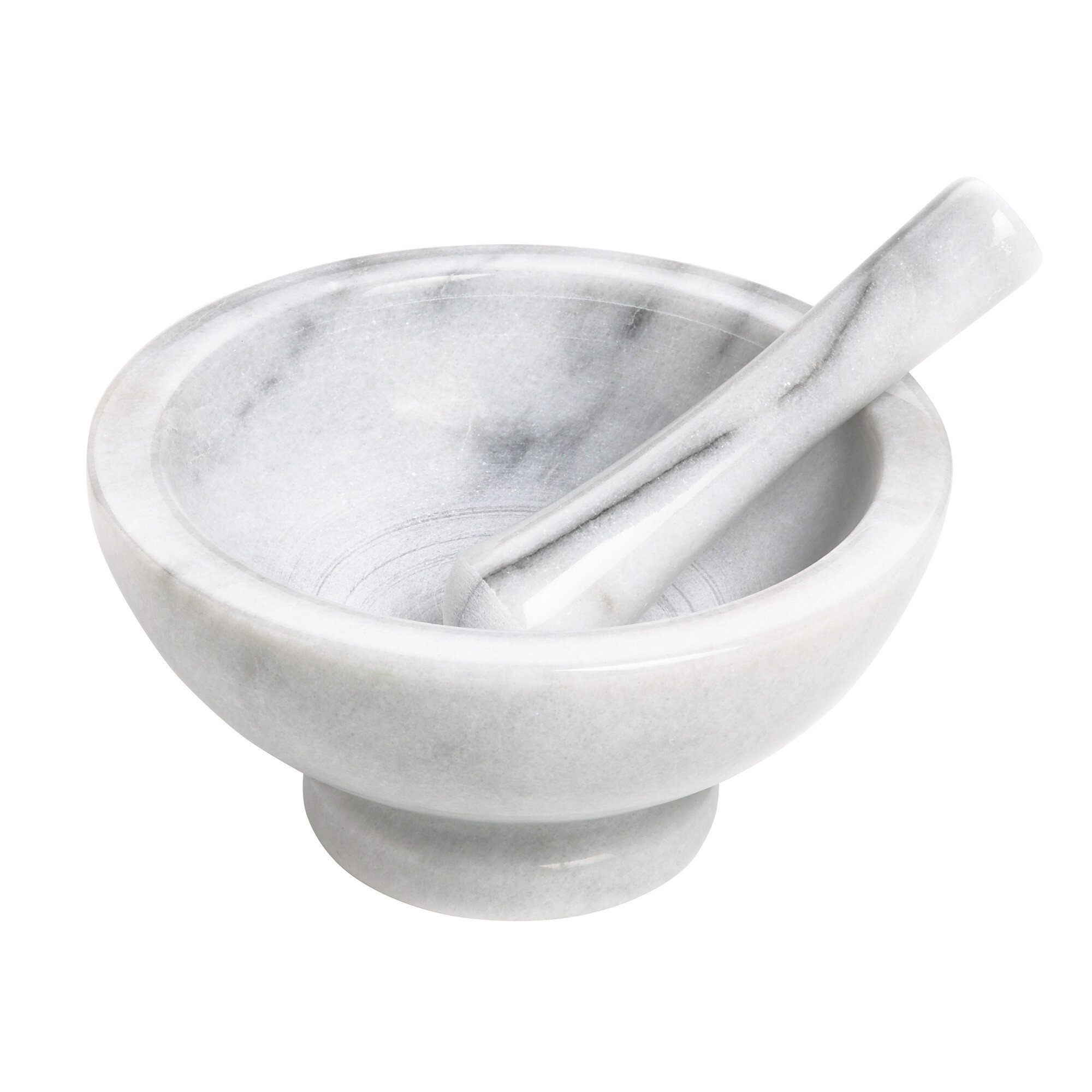 Fox Run 3837 8 White Marble Mortar and Pestle Set