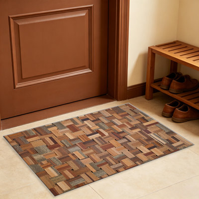 Tapis 1PC rouille olive à couches superposées, élégant tapis décoratif polyvalent, facile à nettoyer et à entretenir, meuble idéal pour la chambre à coucher, le salon, le couloir, l'entrée, le dortoir et le bureau afin de rafraîchir l'ambiance intérieure de votre maison