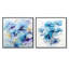 Bleu et mauve Blossum Harmony Pansies Bouquet - Ensemble de 2 collages carrés-1636716568-1636716572